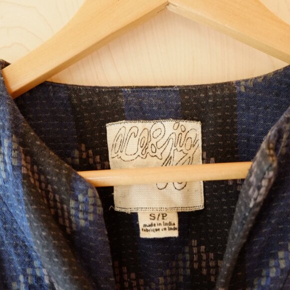 ace&jig Blue Caftan-style Woven Top Small (fits larger) - Picture 3 of 5
